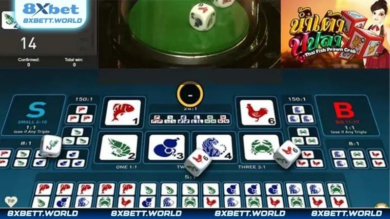 Bầu cua tôm cá 8XBET thu hút đông đảo hội viên tham gia cá cược 