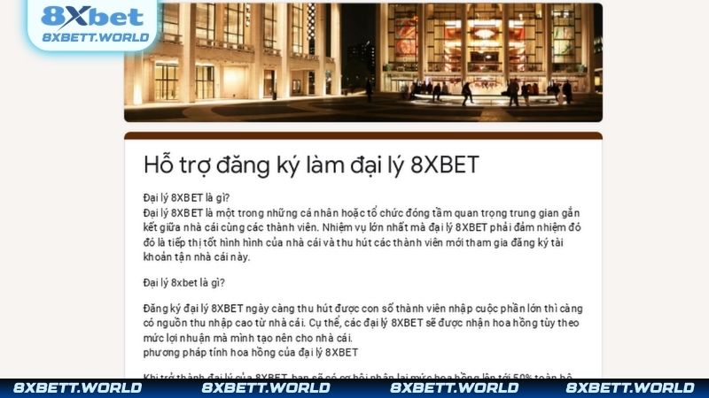 Đại lý 8XBET là gì?