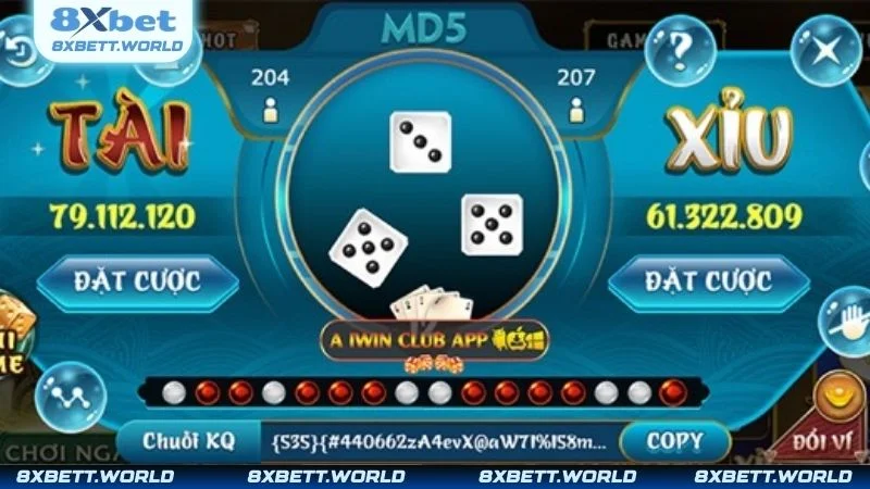 Tài xỉu MD5 là tựa game hấp dẫn hàng đầu hiện nay tại 8XBET 